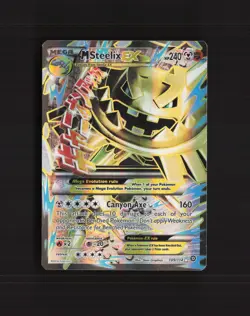 Mega M Steelix EX 109/114 Steam Siege Full Art Ultra Rare Holo Pokemon Card MP - Image 1