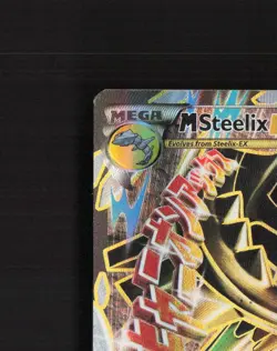 Mega M Steelix EX 109/114 Steam Siege Full Art Ultra Rare Holo Pokemon Card MP - Image 3