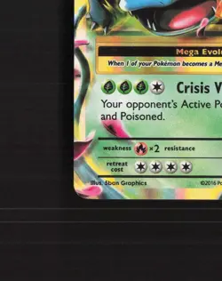 Mega M Venusaur EX 2/108 Evolutions Ultra Rare Holo Pokemon Card DMG - Image 5