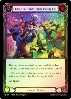 FAB RAINBOW FOIL Time Flies When You're Having Fun - Super Slam Card # 220 - Image 1
