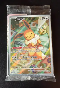 NM Pokemon - SEALED - Prismatic Evolutions Eevee Black Star Promo Card [SVP 173] - Image 1