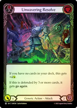 FAB RAINBOW FOIL Unwavering Resolve - Super Slam Card # 218 - Image 1