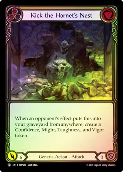 FAB RAINBOW FOIL Kick the Hornet's Nest - Super Slam Card # 217 - Image 1