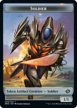 Soldier Token (008) x1 NM Magic the Gathering 1x The Brothers' War mtg card - Image 1
