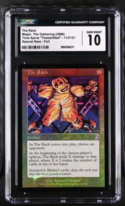 THE RACK Timeshifted Foil CGC 10 MTG [Nostalgium] - Image 1