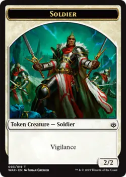 Soldier Token x1 NM Magic the Gathering 1x War of the Spark mtg card - Image 1
