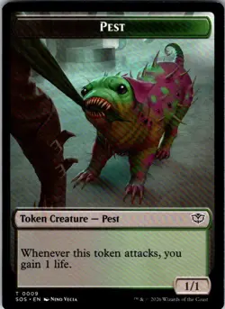 Pest Token 5 Token Strixhaven: School of Mages Magic: The Gathering LP - Image 1