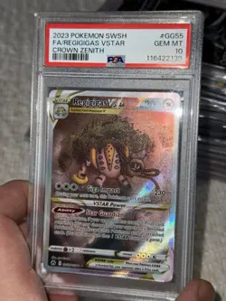 PSA 10 Gem Mint 2023 POKEMON SWSH FA/REGIGIGAS VSTAR CROWN ZENITH - Image 4