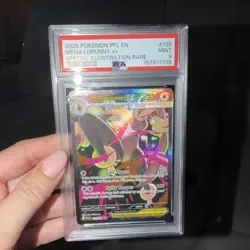 2025 POKEMON PFL EN-PHANTASMAL FLAMES #128 MEGA LOPUNNY EX PSA 9 - Image 1