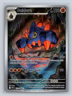 Boldore 128/086 Illustration Rare White Flare Pokemon NM - Image 1