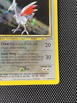 Pokemon Neo Genesis Skarmory 13/111 Holo Rare - Vintage WOTC LP/MP - Image 4