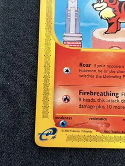 Pokemon TCG Growlithe 080/147 Aquapolis Regular Heavily Played - Bent - Image 2