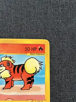 Pokemon TCG Growlithe 080/147 Aquapolis Regular Heavily Played - Bent - Image 4