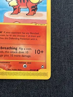 Pokemon TCG Growlithe 080/147 Aquapolis Regular Heavily Played - Bent - Image 5