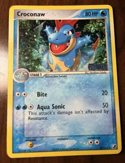 Pokemon TCG Croconaw Reverse Holo 38/115 Unseen Forces 2005 English LP Stamped - Image 1