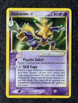 2006 POKEMON EX CRYSTAL GUARDIANS GOLD STAR #99 ALAKAZAM-HOLO PSA 7 (New Cert #) - Image 5