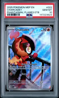 Pokemon 2025 Charcadet #022 ETB Promo Phantasmal Flames PSA 10🔥🔥 - Image 1