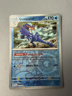 Pokemon TCG * Scarlet & Violet * 54/198 Quaquaval REVERSE HOLO RARE * FRESH PK - Image 1