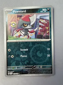 Pokemon TCG * Scarlet & Violet * 132/198 Pawniard REVERSE HOLO Common * FRESH PK - Image 1
