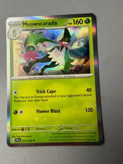 Pokemon TCG * Scarlet & Violet * 15/198 Meowscarada HOLO RARE * FRESH PK - Image 1