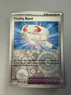 Pokemon TCG * Scarlet & Violet * 197/198 Vitality Band REVERSE HOLO Uncommon NM - Image 1