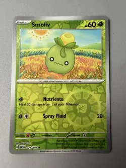 Pokemon TCG * Scarlet & Violet * 21/198 Smoliv REVERSE HOLO Common * FRESH PK - Image 1