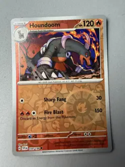 Pokemon TCG * Scarlet & Violet * 34/198 Houndoom REVERSE HOLO Common * FRESH PK - Image 1