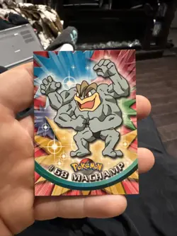 Topps Pokemon Machamp #68 1999 TV Animation Edition Non Holo Black Logo NM - Image 1