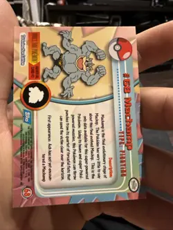 Topps Pokemon Machamp #68 1999 TV Animation Edition Non Holo Black Logo NM - Image 2