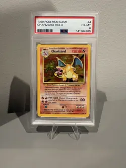 Pokemon Charizard Holo Rare Base Set PSA 6 (4/102) EX-MT - Image 1