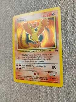 Pokemon TCG Moltres Fossil Holo Card 12/62 Unlimited WOTC 1999 - Image 3