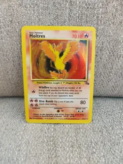 Pokemon TCG Moltres Fossil Holo Card 12/62 Unlimited WOTC 1999 - Image 4