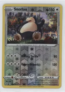 Snorlax Reverse Foil Pokemon Sword & Shield #140 - Image 1