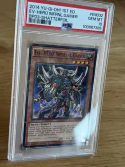 Yu-Gi-Oh TCG Evil Hero Infernal Gainer PSA 10 Battle pack 3 Shatterfoil Pop 2 - Image 1