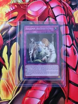 Solemn Accusation BLZD-EN079 Secret Rare Yugioh 1st Edition Blazing Dominion - Image 1