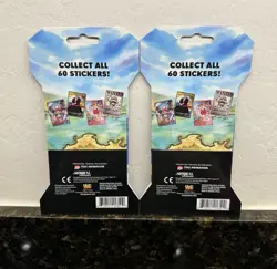 One Piece HOLOGRAPHIC TRADING STICKERS English Sleeved Booster Sealed 5-Pack x2 - Image 2