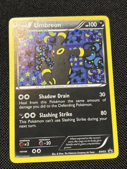Pokemon TCG Umbreon Black White Holo Card BW93 Black Star Promo - Image 1