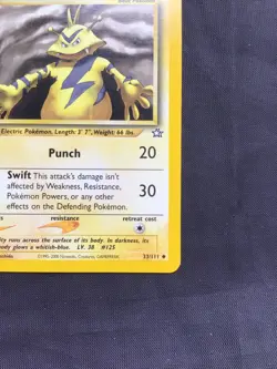 Pokemon Cards: Neo Genesis 1st Edition Uncommon: Electabuzz 33/111 - Image 4