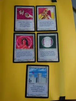 MTG Card. Beta. x5. Castle,healing salve,circle of protections, guardian angel - Image 1