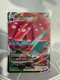 Pokemon TCG Venusaur VMAX SWSH102 Full Art Holo Black Star Promo - Image 1