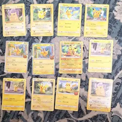 Nintendo Pokemon TCG Pikachu Lot 10 Base Set/EX Ruby Sapphire/Vivid Voltage 1999 - Image 1