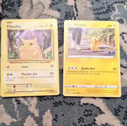 Nintendo Pokemon TCG Pikachu Lot 10 Base Set/EX Ruby Sapphire/Vivid Voltage 1999 - Image 2