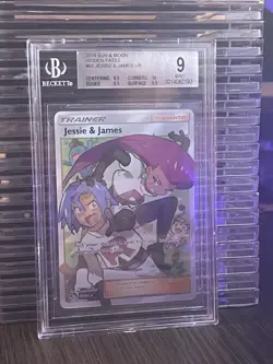 Pokemon Jessie & James 68/68 Hidden Fates BGS 9 Mint Full Art Trainer - Image 1