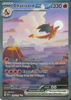 Pokemon Charizard ex 199/165 SV 151 SIR Holo English - Image 3