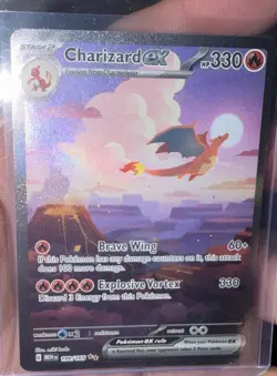 Charizard ex 199/165 Sv: Scarlet & Violet 151 Special Illustration Rare Holo - Image 1