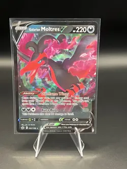 Pokemon TCG #097/198 Galarian Moltres V Full Art Ultra Rare Chilling Reign NM - Image 1