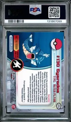 2000 TOPPS CHROME GYARADOS #130 POKEMON T.V. GEM MT PSA 10 LOW POP MODERN GEM - Image 2