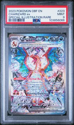 2023 POKEMON OBF EN-OBSIDIAN FLAMES SPECIAL ILLUSTRATION RARE CHARIZARD EX PSA 9 - Image 1
