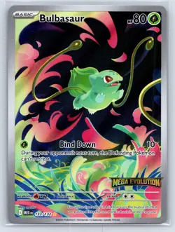 Bulbasaur Pokemon #133/132 Mega Evolution Stamped Promo Illustration Rare NM - Image 1