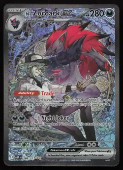 N's Zoroark ex 286/217 SIR ME: Ascended Heroes Pokemon English NM - Image 1
